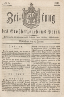 Zeitung des Großherzogthums Posen. 1830, № 5 (16 Januar) + dod.