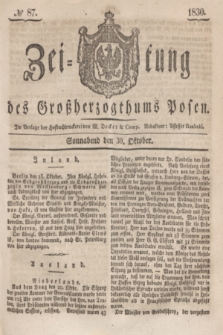 Zeitung des Großherzogthums Posen. 1830, № 87 (30 Oktober) + dod.