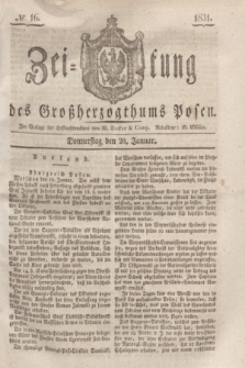 Zeitung des Großherzogthums Posen. 1831, № 16 (20 Januar)
