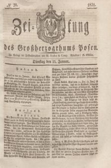 Zeitung des Großherzogthums Posen. 1831, № 20 (25 Januar)