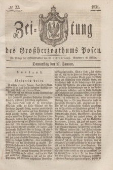 Zeitung des Großherzogthums Posen. 1831, № 22 (27 Januar)