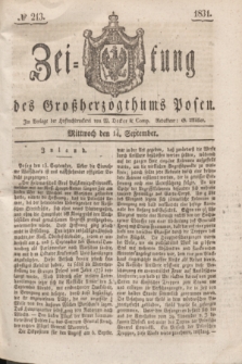 Zeitung des Großherzogthums Posen. 1831, № 213 (14 September)