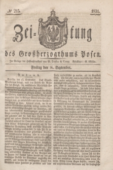 Zeitung des Großherzogthums Posen. 1831, № 215 (16 September)