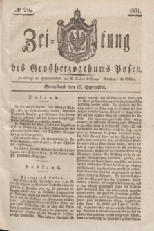 Zeitung des Großherzogthums Posen. 1831, № 216 (17 September)