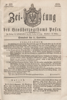 Zeitung des Großherzogthums Posen. 1831, № 222 (24 September)