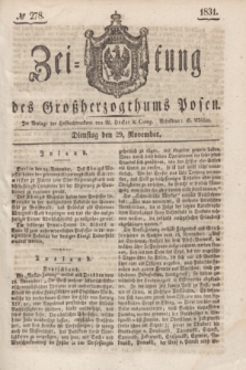 Zeitung des Großherzogthums Posen. 1831, № 278 (29 November)