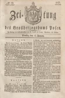 Zeitung des Großherzogthums Posen. 1833, № 12 (15 Januar)