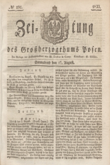 Zeitung des Großherzogthums Posen. 1833, № 191 (17 August)