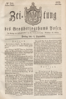 Zeitung des Großherzogthums Posen. 1833, № 214 (13 September)