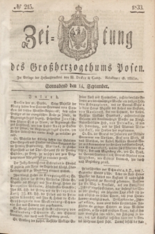Zeitung des Großherzogthums Posen. 1833, № 215 (14 September)