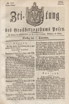 Zeitung des Großherzogthums Posen. 1833, № 217 (17 September)