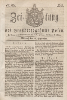Zeitung des Großherzogthums Posen. 1833, № 218 (18 September)