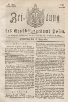 Zeitung des Großherzogthums Posen. 1833, № 219 (19 September)