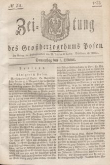 Zeitung des Großherzogthums Posen. 1833, № 231 (3 Oktober)