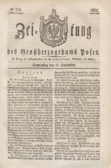 Zeitung des Großherzogthums Posen. 1834, № 218 (18 September)