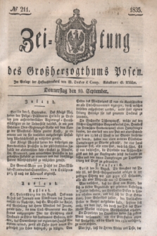 Zeitung des Großherzogthums Posen. 1835, No 211 (10 September)
