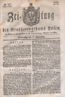 Zeitung des Großherzogthums Posen. 1835, № 217 (17 September)