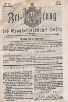 Zeitung des Großherzogthums Posen. 1835, № 224 (25 September)
