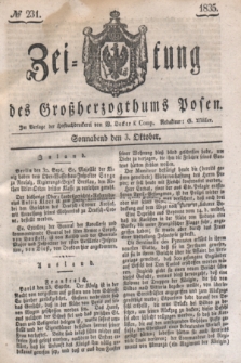Zeitung des Großherzogthums Posen. 1835, № 231 (3 Oktober)