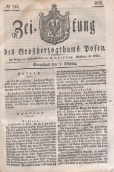 Zeitung des Großherzogthums Posen. 1835, № 243 (17 Oktober)