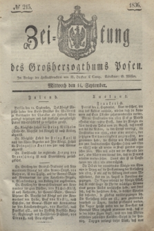 Zeitung des Großherzogthums Posen. 1836, № 215 (14 September)