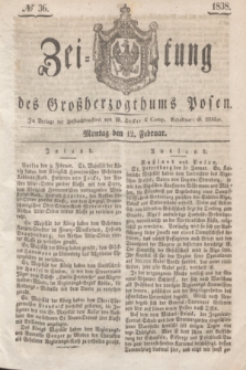 Zeitung des Großherzogthums Posen. 1838, № 36 (12 Februar)