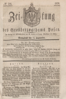 Zeitung des Großherzogthums Posen. 1838, № 216 (15 September)