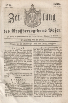 Zeitung des Großherzogthums Posen. 1839, № 74 (28 März)
