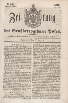 Zeitung des Großherzogthums Posen. 1839, № 191 (17 August)