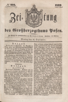 Zeitung des Großherzogthums Posen. 1839, № 216 (16 September)