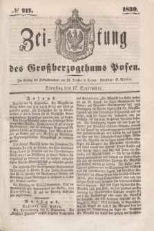 Zeitung des Großherzogthums Posen. 1839, № 217 (17 September)