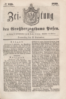 Zeitung des Großherzogthums Posen. 1839, № 219 (19 September)
