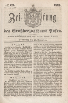 Zeitung des Großherzogthums Posen. 1839, № 273 (21 November)