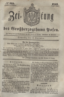 Zeitung des Großherzogthums Posen. 1842, № 215 (15 September)