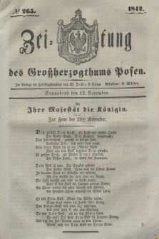 Zeitung des Großherzogthums Posen. 1842, № 265 (12 November)