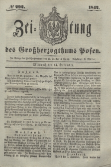 Zeitung des Großherzogthums Posen. 1842, № 292 (14 December)