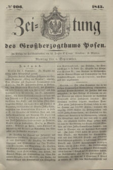 Zeitung des Großherzogthums Posen. 1843, № 206 (4 September) + dod.