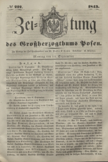 Zeitung des Großherzogthums Posen. 1843, № 212 (11 September)
