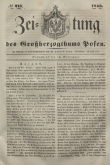Zeitung des Großherzogthums Posen. 1843, № 217 (16 September)