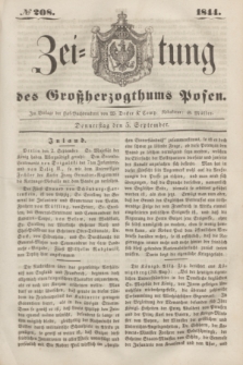 Zeitung des Großherzogthums Posen. 1844, № 208 (5 September)