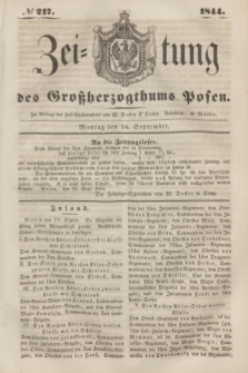 Zeitung des Großherzogthums Posen. 1844, № 217 (16 September)