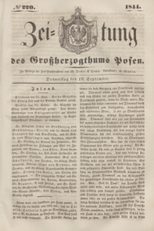 Zeitung des Großherzogthums Posen. 1844, № 220 (19 September) + dod.
