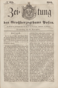 Zeitung des Großherzogthums Posen. 1844, № 274 (21 November) + dod.