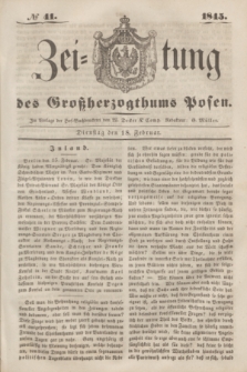 Zeitung des Großherzogthums Posen. 1845, № 41 (18 Februar)