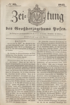 Zeitung des Großherzogthums Posen. 1845, № 85 (12 April)