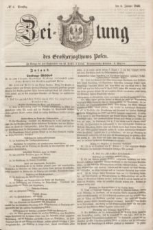 Zeitung des Großherzogthums Posen. 1846, № 4 (6 Januar) + dod.