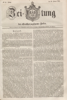Zeitung des Großherzogthums Posen. 1846, № 43 (20 Februar) + dod.