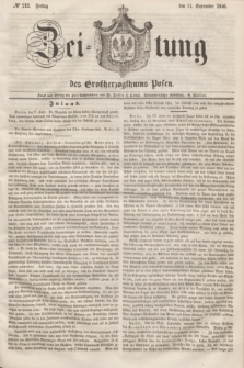 Zeitung des Großherzogthums Posen. 1846, № 212 (11 September) + dod.
