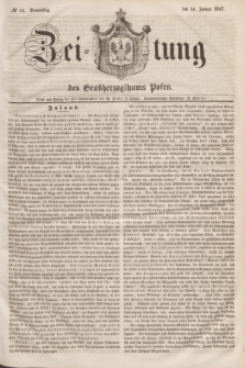 Zeitung des Großherzogthums Posen. 1847, № 11 (14 Januar) + dod.