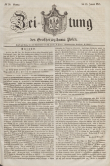 Zeitung des Großherzogthums Posen. 1847, № 20 (25 Januar) + dod.